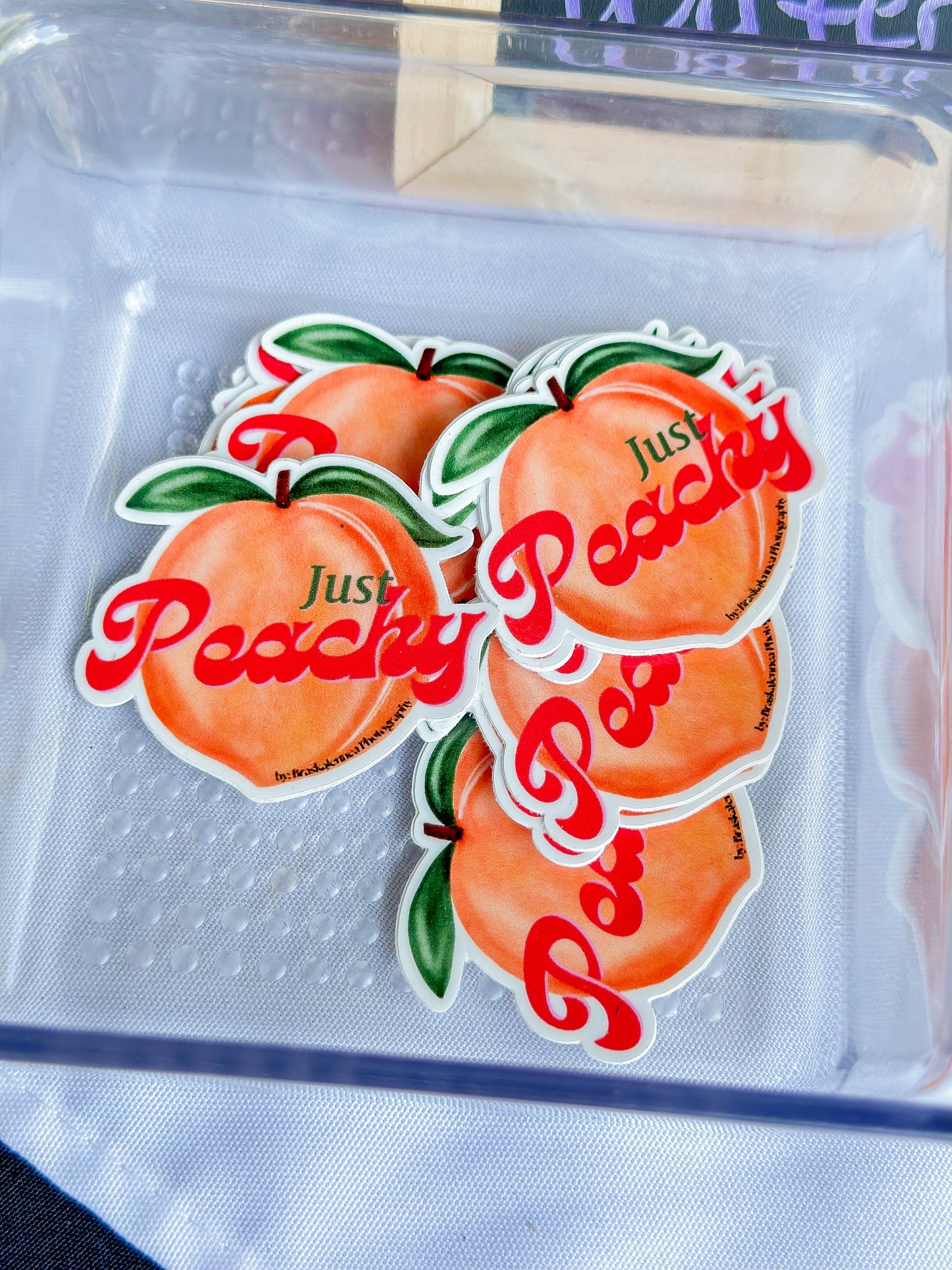 1.5” “Just Peachy” Sticker