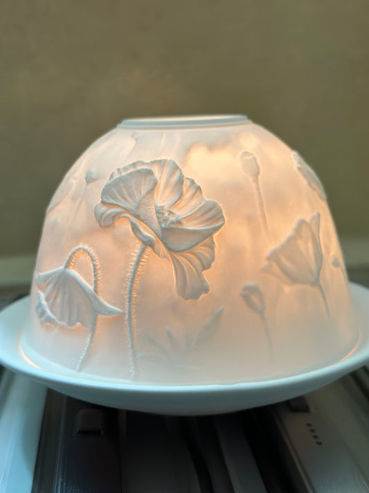 Tealight Ceramic Dome Luminary w/ 1 Tealight