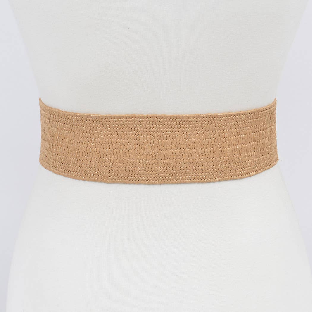 Natural Pearl Buckle Elastic Belt