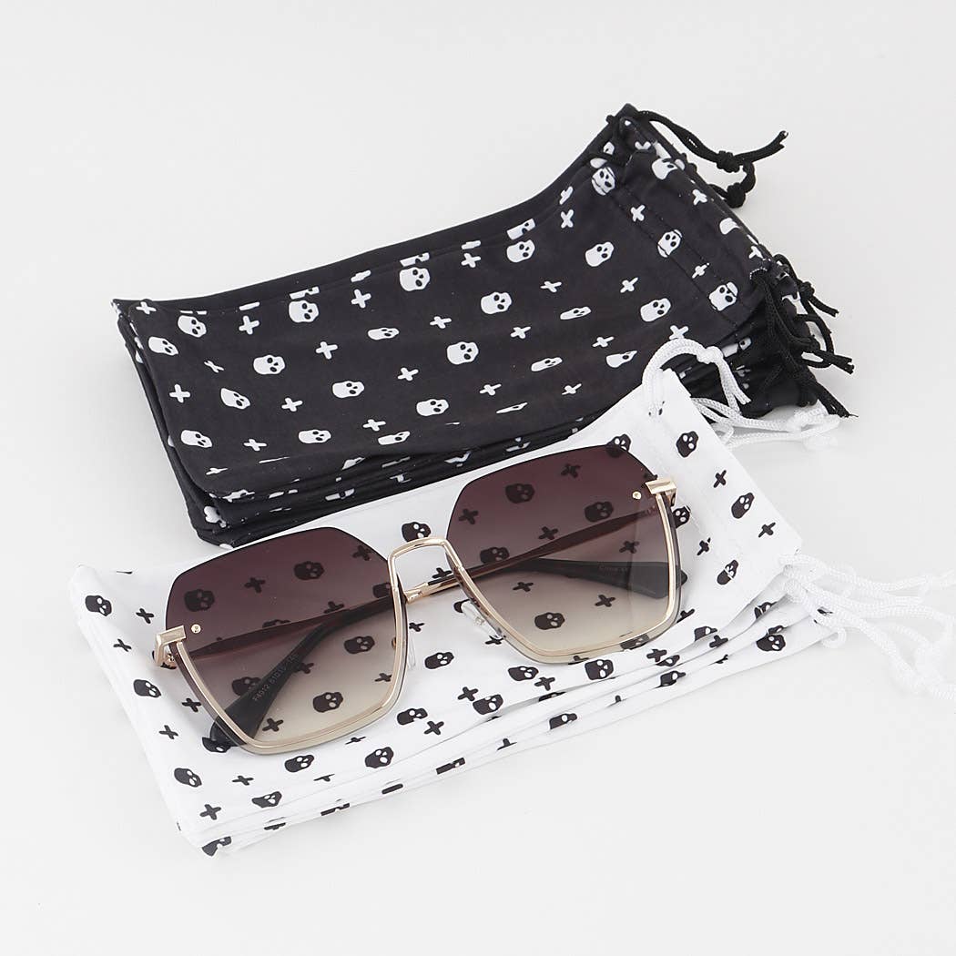 Skull Sunglasses Pouch Bag