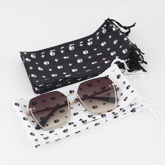 Skull Sunglasses Pouch Bag