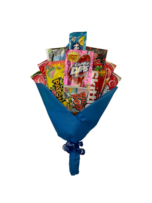 Small Sour/Sweet Candy Bouquet - RED Wrap