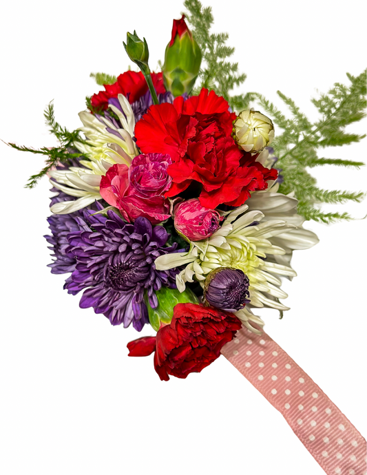 Live Floral Wrist Corsage - Slap Bracelet